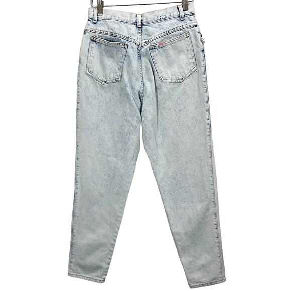 VTG 80s Sasson Light Wash Denim Jeans Button-Fly High Waisted Tapered 29" Waist - Picture 2 of 12